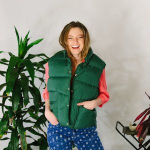 Vintage L.L. Bean Forest Green Goose Down Vest